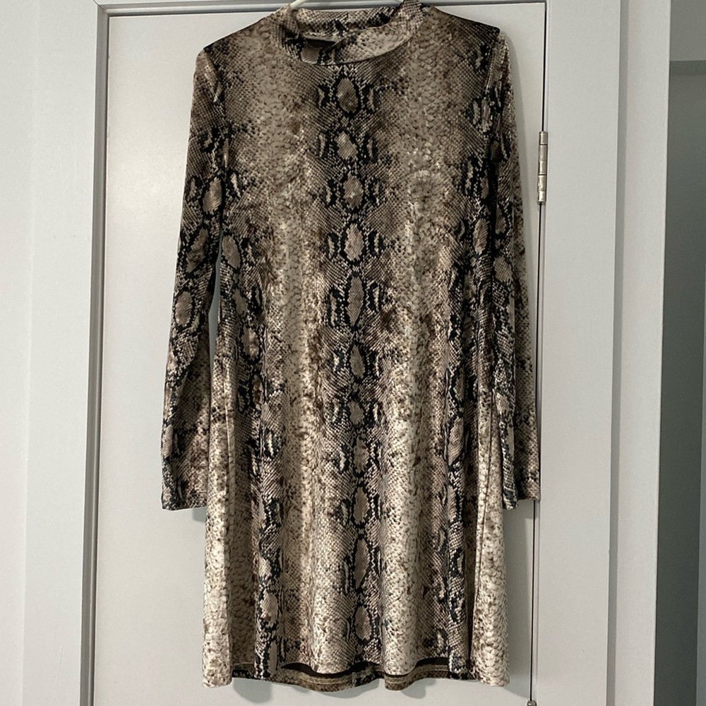 Velvet snakeskin dress
